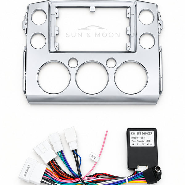 TOYOTA FJ CURISER SILVER 2007-2013 9 INCH FRAME CABLE CANBUS