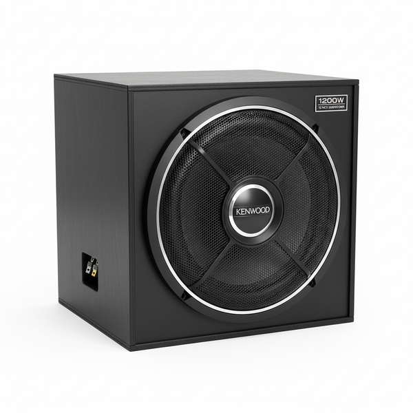 Kenwood 1200W 12-Inch Subwoofer with Box Enclosure