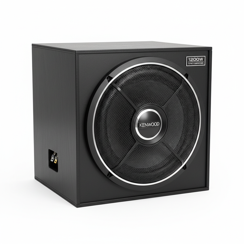 Kenwood 1200W 12-Inch Subwoofer with Box Enclosure