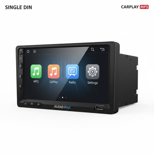Single DIN Car Stereo with MP3 and CarPlay