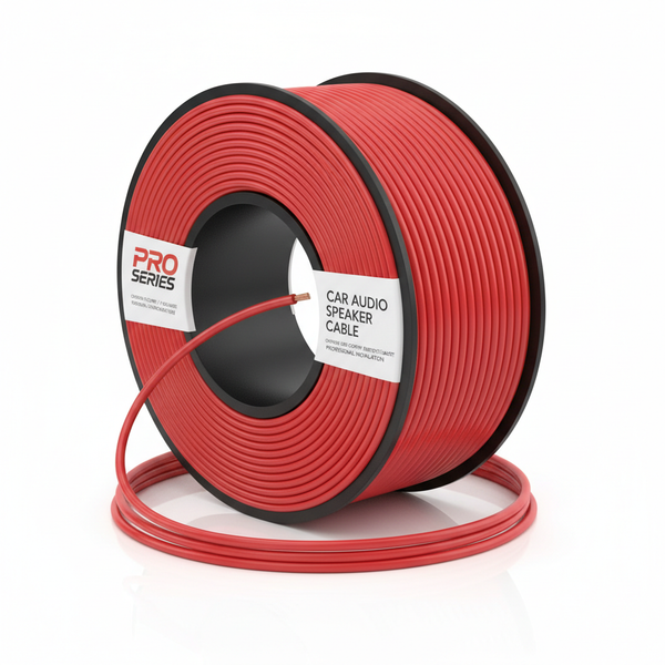 Red Car Audio Speaker Wire Cable