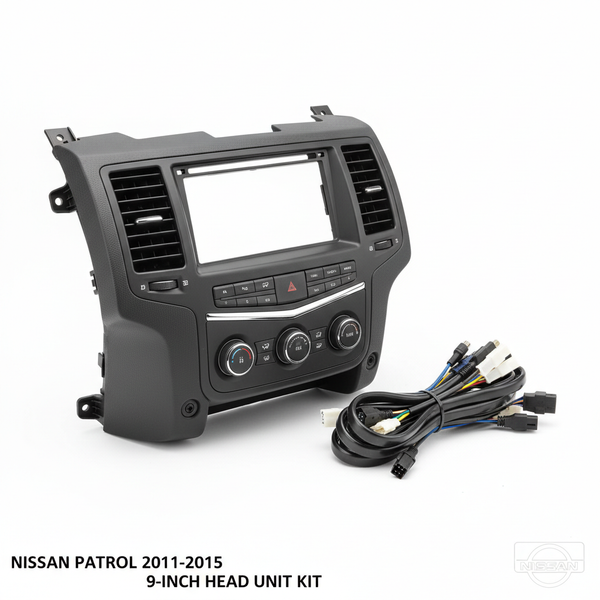 Nissan Patrol 2011-2015 9 Inch Stereo Frame with AC Controls