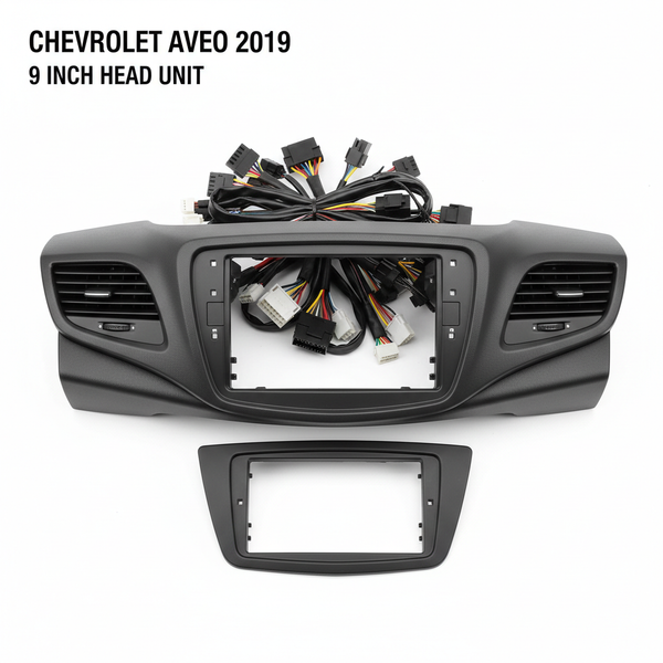 Chevrolet Aveo 2019 9 Inch Stereo Frame and Cable Kit