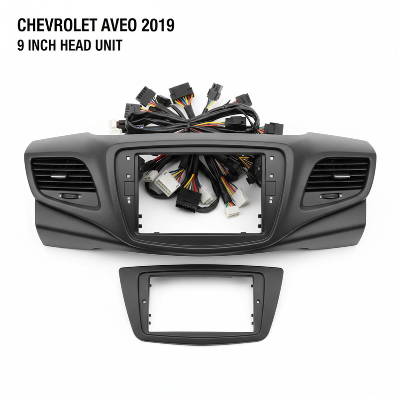 Chevrolet Aveo 2019 9 Inch Stereo Frame and Cable Kit