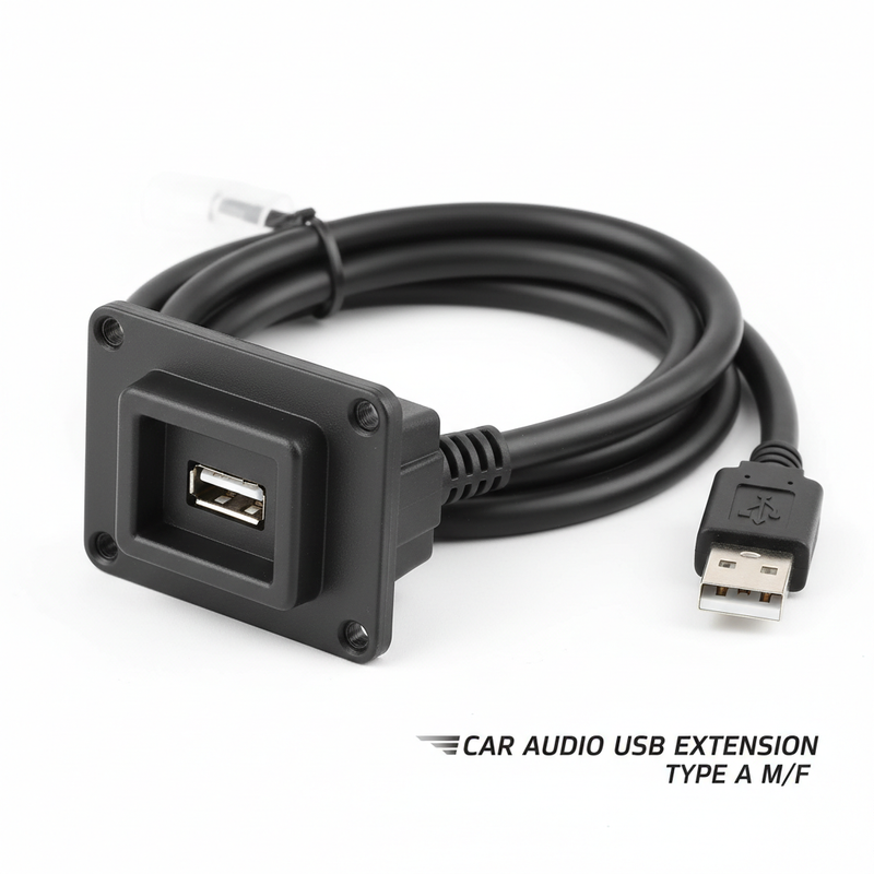 USB Cable for Car Stereo Dashboard Panel Mount
