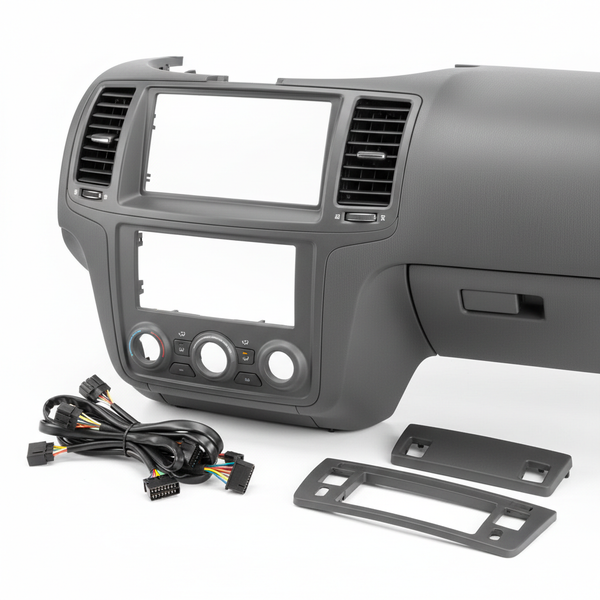 Nissan Patrol 2015 Grey 10 Inch Stereo Frame and Cable Kit