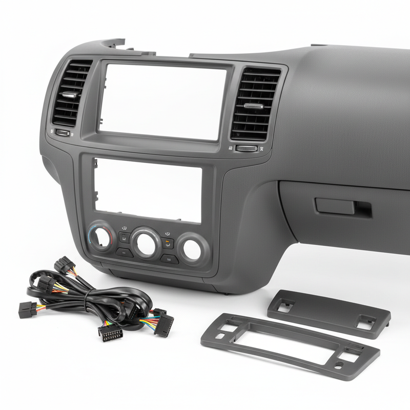 Nissan Patrol 2015 Grey 10 Inch Stereo Frame and Cable Kit