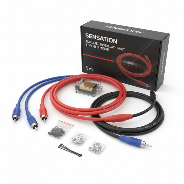 Sensation Amplifier Cable Kit 6 Gauge 5 Metre Car Audio Wiring