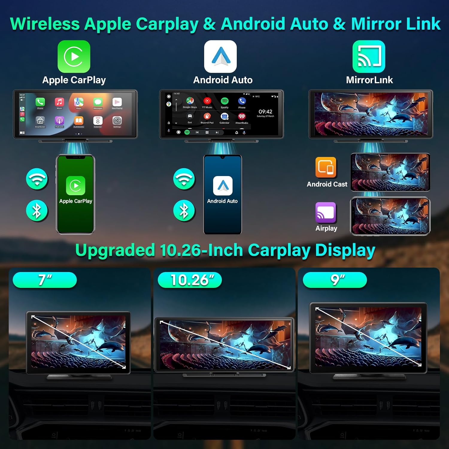 display 10 inch dashboard dvr anroid carplay front back display 005 display 10 inch dashboard dvr anroid carplay front back display 005