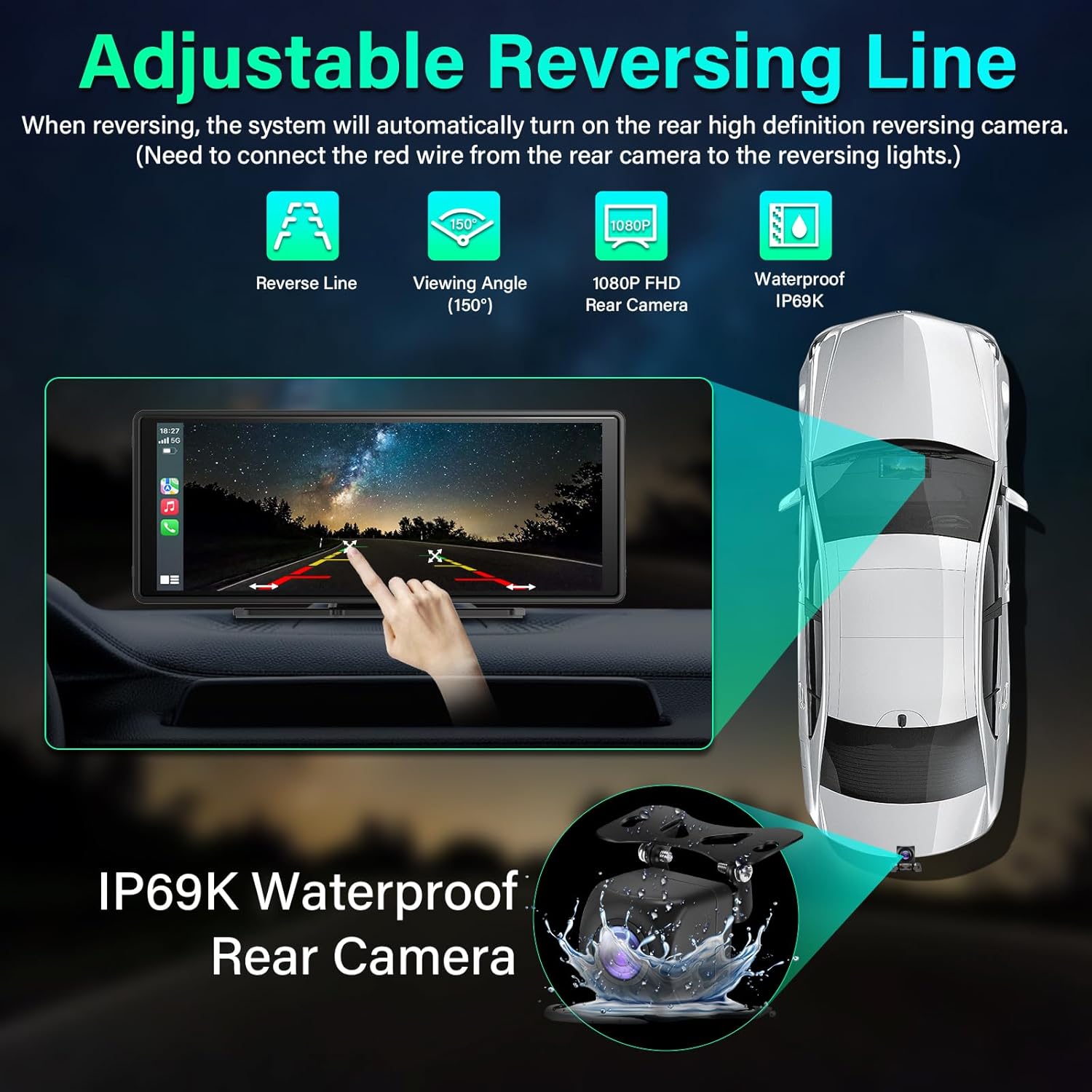 display 10 inch dashboard dvr anroid carplay front back display 005 display 10 inch dashboard dvr anroid carplay front back display 005